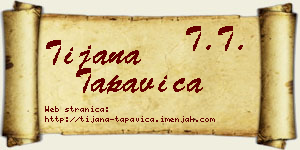 Tijana Tapavica vizit kartica